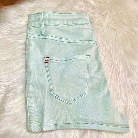 BDG x URBAN OUTFITTERS High Rise ‘Erin’ 5-Pocket Shorts in Mint Blue - Picture 4 of 7